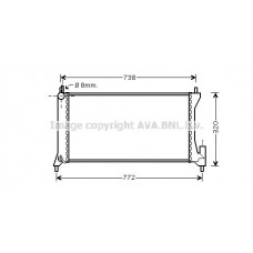 OLA2386 AVA QUALITY COOLING Радіатор охолодження двигуна