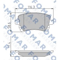 FO 815281 FOMAR Friction Комплект гальмівних колодок дисковий гальм