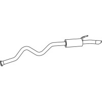 72343 DINEX Глушник вихлопних газів кінцевий