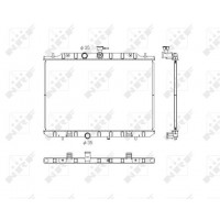 53762 NRF Радіатор охолодження двигуна