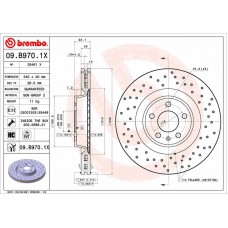 09.B970.1X BREMBO Гальмівний диск