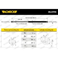 ML5998 MONROE Газова пружина заднє скло