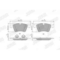 573424J JURID КомплеК т гальмівних колодок, дискове гальмо