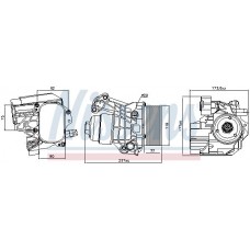 91312 NISSENS масляний радіатор двигунне олива