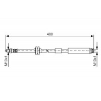 1 987 476 824 BOSCH Гальмівний шланг