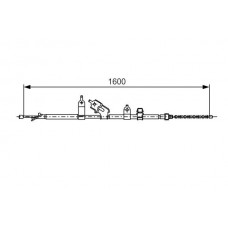 1 987 477 090 BOSCH Тросик, cтояночный тормоз