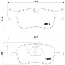 P 06 078 BREMBO Комплект гальмівних колодок дисковий гальм