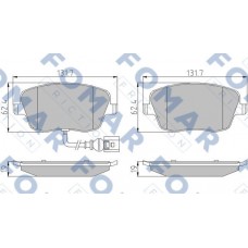 FO 922881 FOMAR Friction Комплект гальмівних колодок дисковий гальм FO 922881 FOMAR Friction Комплект гальмівних колодок дисковий гальм