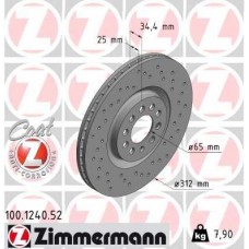 100.1240.52 ZIMMERMANN Гальмівний диск