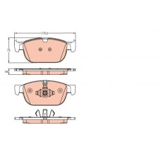 GDB2153 TRW КомплеК т гальмівних колодок, дискове гальмо