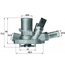 TI 147 80 MAHLE Термостат охолоджувальна рідина
