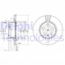 BG3043 DELPHI Гальмівний диск
