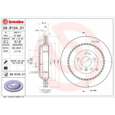09.R124.21 BREMBO Гальмівний диск
