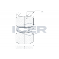 180946 ICER Комплект гальмівних колодок дисковий гальм