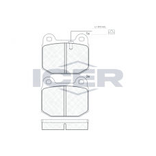 180946 ICER Комплект гальмівних колодок дисковий гальм