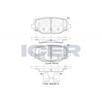 182053 ICER Комплект гальмівних колодок дисковий гальм
