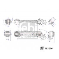 183616 FEBI BILSTEIN Ричаг незалежної підвіски колеса, подвеска колеса