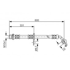 1 987 476 108 BOSCH Гальмівний шланг