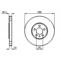 0 986 478 619 BOSCH Гальмівний диск