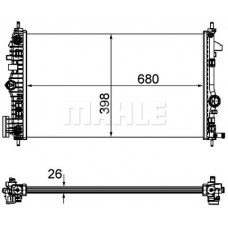 CR 1103 000P MAHLE Радіатор охолодження двигуна
