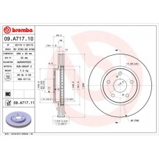 09.A717.11 BREMBO Гальмівний диск