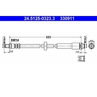 24.5125-0323.3 ATE Гальмівний шланг