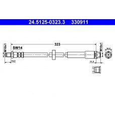 24.5125-0323.3 ATE Гальмівний шланг