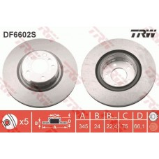 DF6602S TRW Гальмівний диск
