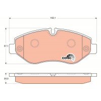 GDB1747 TRW Комплект гальмівних колодок дисковий гальм