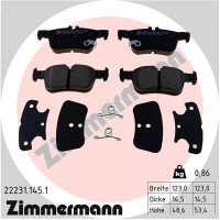 22231.145.1 ZIMMERMANN Комплект гальмівних колодок дисковий гальм
