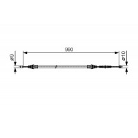 1 987 477 751 BOSCH Тросик, cтояночный тормоз