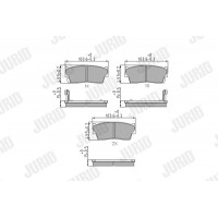 572166J JURID Комплект гальмівних колодок дисковий гальм