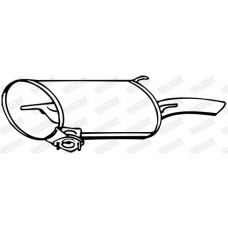 16784 WALKER Глушник вихлопних газів кінцевий