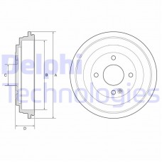 BF592 DELPHI Гальмівний барабан