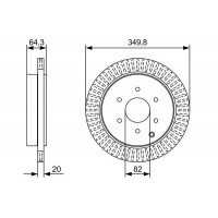 0 986 479 W46 BOSCH Гальмівний диск