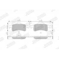 573374J JURID Комплект гальмівних колодок дисковий гальм