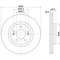 8DD 355 134-391 HELLA PAGID Гальмівний диск