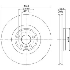 8DD 355 131-961 HELLA Гальмівний диск