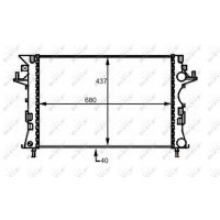 58490 NRF Радіатор охолодження двигуна