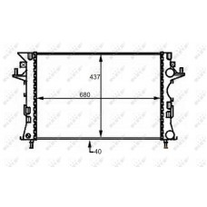 58490 NRF Радіатор охолодження двигуна