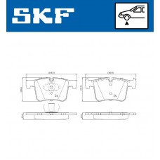 VKBP 80103 SKF Комплект гальмівних колодок дисковий гальм