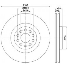 8DD 355 129-241 HELLA PAGID Гальмівний диск