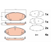 GDB2097 TRW Комплект гальмівних колодок дисковий гальм