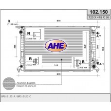 102.150 AHE Радіатор охолодження двигуна