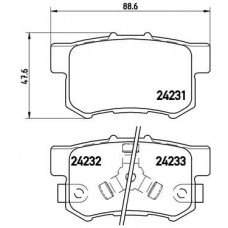 P 28 051 BREMBO Комплект гальмівних колодок дисковий гальм