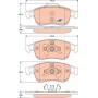 GDB1789 TRW Комплект гальмівних колодок дисковий гальм