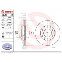 09.B611.10 BREMBO Гальмівний диск