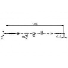 1 987 482 346 BOSCH Тросик, cтояночный тормоз
