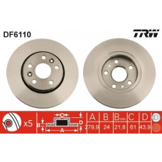DF6110 TRW Гальмівний диск
