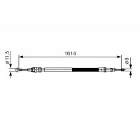 1 987 482 007 BOSCH Тросик, cтояночный тормоз